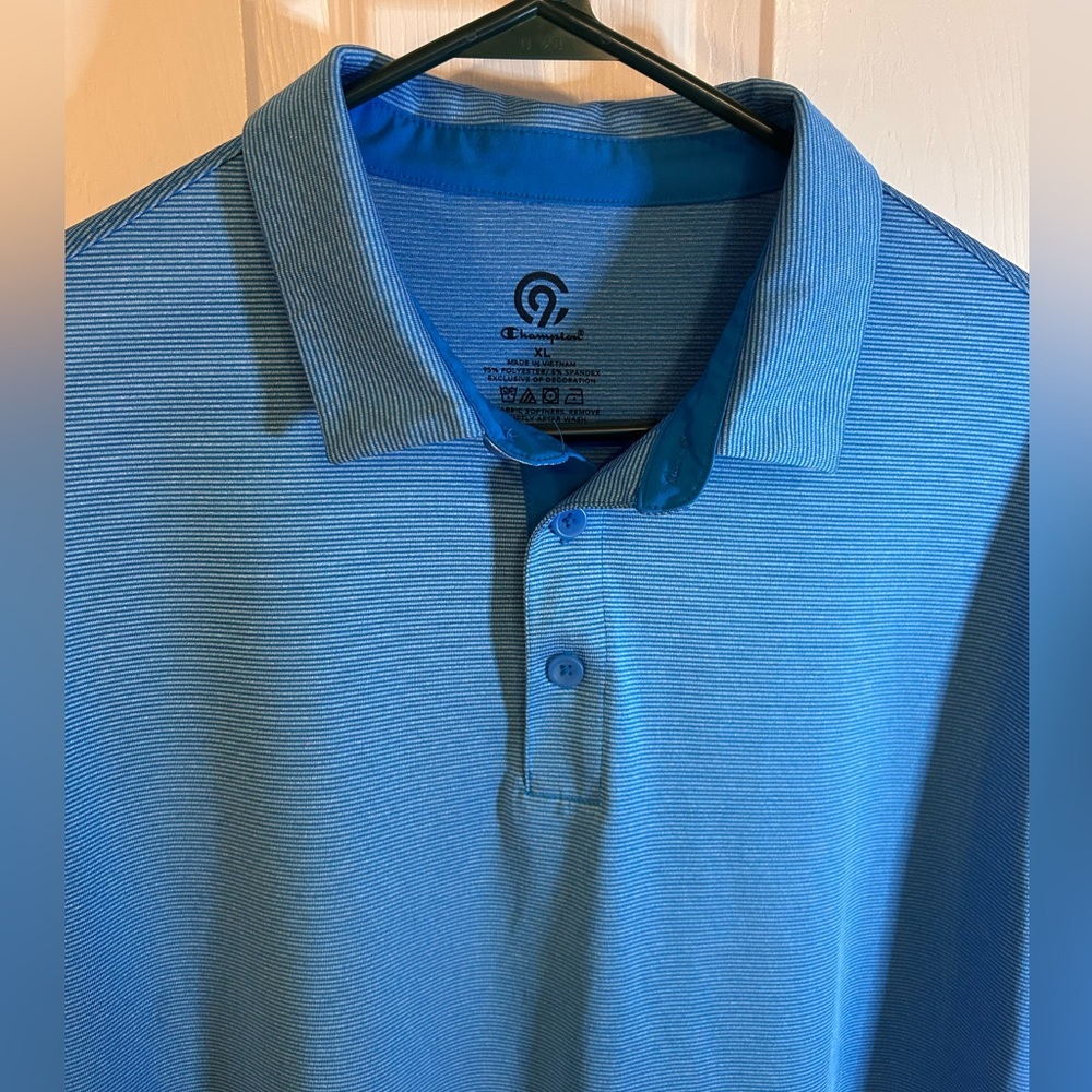 Champion Men's Blue Polo Shirt XL